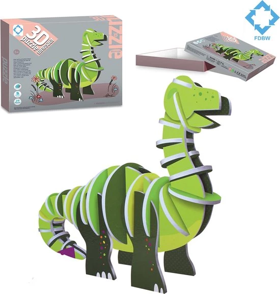 3D Puzzel Brontosaurus (1 T/m 3 Jaar) - 35 Stukjes - Fdbw 3 3D Puzzel Brontosaurus (1 T/m 3 Jaar) - 35 Stukjes - Fdbw