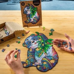 UNIDRAGON Houten Puzzel Dier - Serieuze Panda - 215 Stukjes - Medium 25x33 Cm -Puzzels Verkoopwinkel 550x578 12