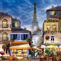 Wooden City - 2in1 - Houten Legpuzzel - Breakfast In Paris - 37,5x25,4cm -Puzzels Verkoopwinkel 550x578