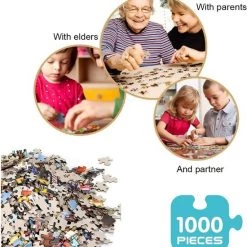 Happy Puzzle Time Square Puzzel Volwassenen 1000 Stukjes - Legpuzzels Puzzle Jigsaw Puzzels - Speelgoed Hobby En Creatief Voor Volwassenen - 50*70 Cm -Puzzels Verkoopwinkel 550x580