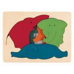 Hape Vormenpuzzel Olifant Junior Hout 6 Stukjes -Puzzels Verkoopwinkel 550x647