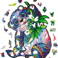 UNIDRAGON Houten Puzzel Dier - Serieuze Panda - 215 Stukjes - Medium 25x33 Cm -Puzzels Verkoopwinkel 550x660