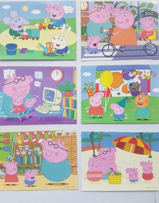 Dino Peppa Pig Houten Blok Puzzle 12 Stukjes 6 Dino Peppa Pig Houten Blok Puzzle 12 Stukjes - Afbeelding 4