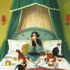 The New York Puzzle Company New York Puzzle Company Breakfast In Bed - 500 Pieces -Puzzels Verkoopwinkel 550x730 3