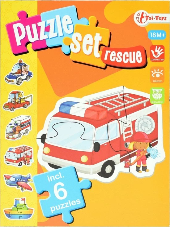 Toi Toys BV Toi-toys Legpuzzel Set Hulpdiensten Junior Karton 15 Stukjes 3 Toi Toys BV Toi-toys Legpuzzel Set Hulpdiensten Junior Karton 15 Stukjes