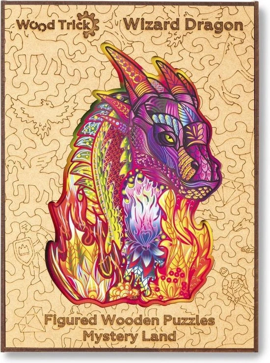 Wood Trick Tovenaar Draak - Houten Vormpuzzel 17 Wood Trick Tovenaar Draak - Houten Vormpuzzel - Afbeelding 15