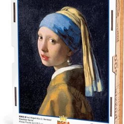 KING Of PUZZLE Meisje Met De Parel - Johannes Vermeer Houten Puzzel 500 Stukjes -Puzzels Verkoopwinkel 550x773