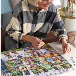 Jumbo Jan Van Haasteren Puzzelbundel - 2 Stuks - De Bibliotheek 1000 Stukjes & Rondje Texel 1000 Stukjes -Puzzels Verkoopwinkel 550x815