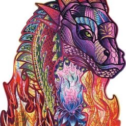 Wood Trick Tovenaar Draak - Houten Vormpuzzel